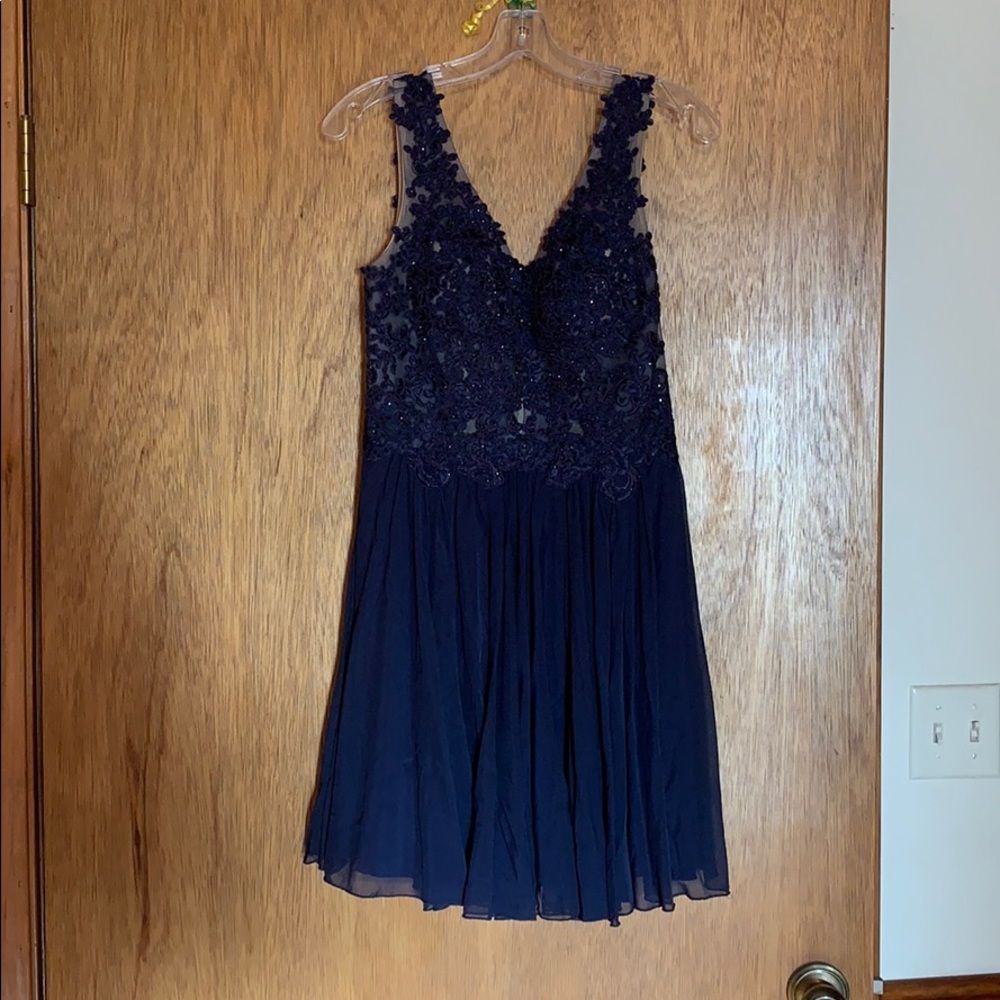 Navy Sherri hill cocktail